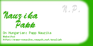 nauzika papp business card